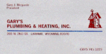 GARY’S PLUMBING & HEATING